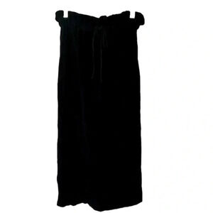 Vintage Souls Women's Black Paper Bag Waist Terry Cloth Maxi Skirt Size M NWT